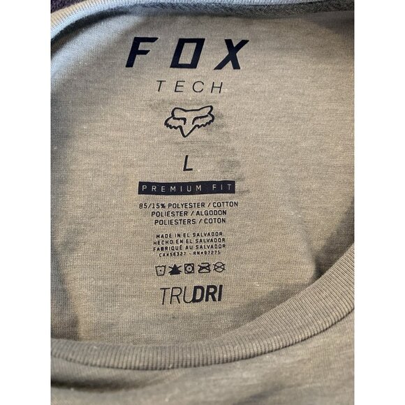 Fox Racing T-shirt Grey Men’s Large Fox Tech - Picture 3 of 5